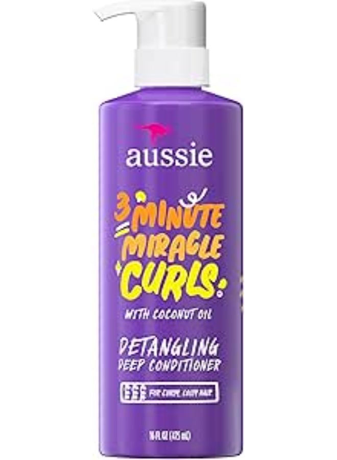 أوسي اوسي‏, 3 Minute Miracle Curls، بلسم الترطيب العميق لفك تشابك الشعر، بجوز الهند، 16 أونصة سائلة (475 مل) - Image 1